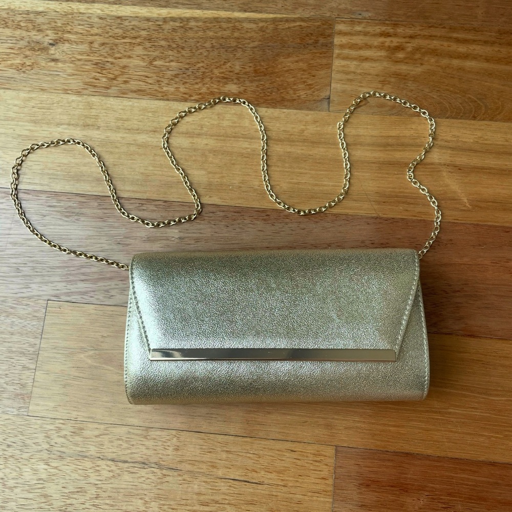 Amazon Metallic Gold Wristlet with Chain